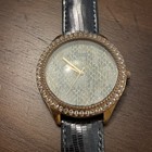 NEW GUESS ROSE GOLD TONE,GRAY PYTHON LEATHER BAND,CRYSTAL GLITZ WATCH-W0626L2 — photo 3