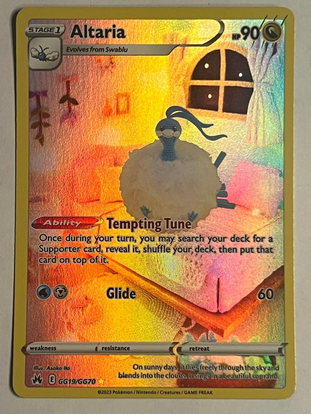 POKEMON ALTARIA CROWN ZENITH GALARIAN GALLERY GG19/GG70 HOLO NM
