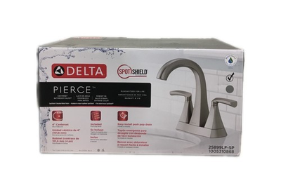 #ad Delta Pierce 4 in. Centerset Bathroom Faucet in SpotShield Brushed Nickel $56.71