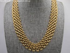 Vintage Napier Gold Plated Panther Link Chain Necklace