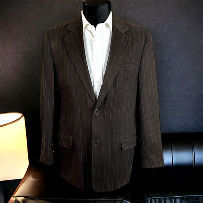 Structure Sportcoat Blazer Mens M  42R Brown Cotton Striped