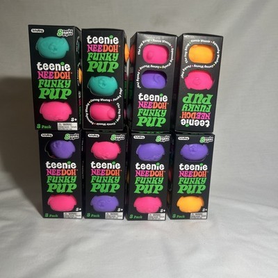 NeeDoh Teenie Funky Pup 3-Pack Schylling Squishy Fidget Toy  1 Pack Random Colo
