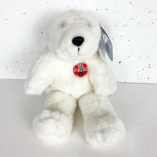 Vintage Coca Cola Polar Bear Plush 1998 New With Tags White Red Logo