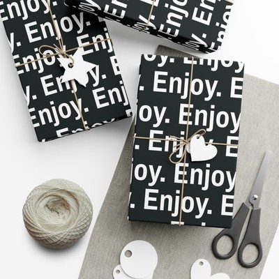 Enjoy Gift Wrap Papers | Minimalist Wrapping Paper for Sarcastic Gifts