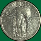 1926-S Standing Liberty Quarter Very Fine VF Coin, Cleaned #41709