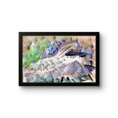 Koi Contemporary Pop Art Watercolor Signed Painting 