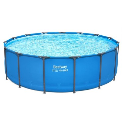 Bestway Steel Pro MAX 15' x 48'' Round Above Ground Swimming Pool for Backyard
