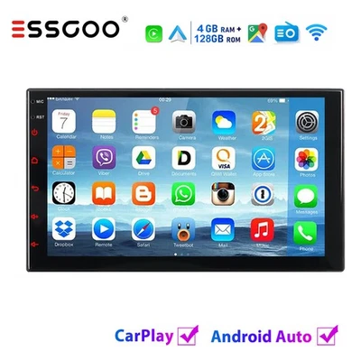 4+128G 2DIN 7" Autoradio Android 15 Carplay GPS NAVI RDS Bluetooth WIFI SWC USB - Bild 1 von 4