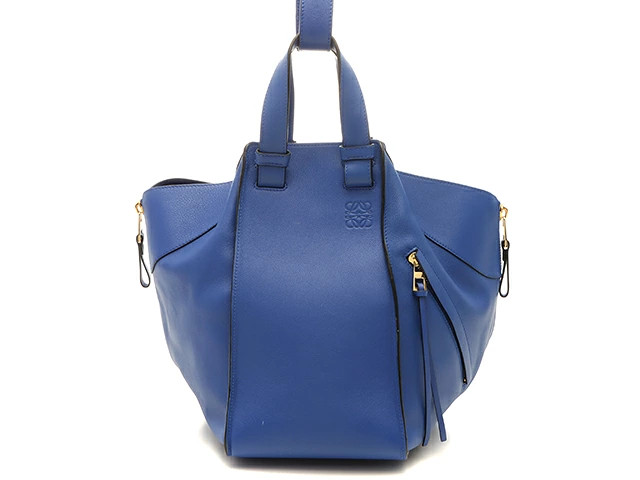 LOEWE Hammock Bag Medium Shoulder Bag Blue Unisex #DB1621