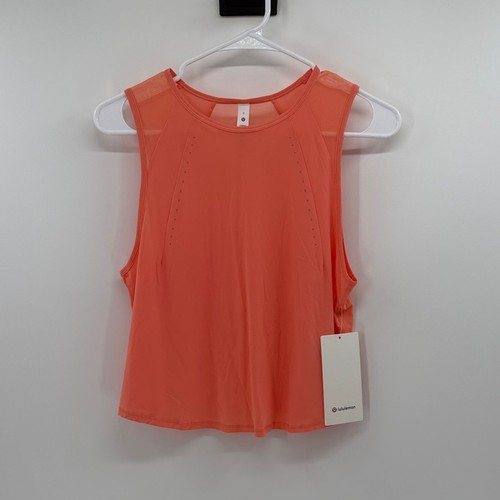 Lululemon Sculpt Cropped Tank Top - Sunny Coral - 6 - New with tags