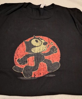 Felix the cat black and red tee minor flaws on front pic