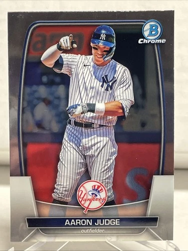 AARON JUDGE 2023 BOWMAN CHROME BASEBALL CARD #63! NY YANKEES MVP
