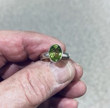 Peridot and Sterling Ring