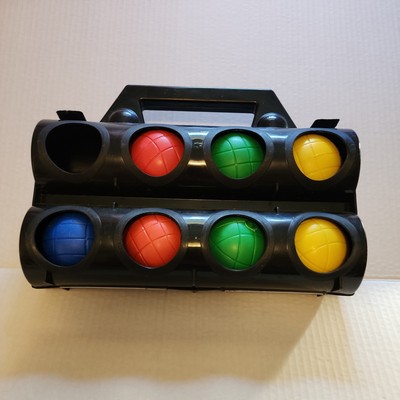 BOCCE BALL SET MULTICOLOR BEACH GAME  8 BALLS W/CASE ITALY 