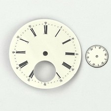 Original Emaille Zifferblatt auf Füßen Taschenuhr Armbanduhr 43,73 mm Teile R...