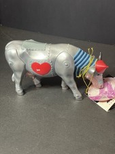 Cow Parade The Wizard of Oz 2002 Tin Man #7242 Tin Cow Westland Kansas Hangtag