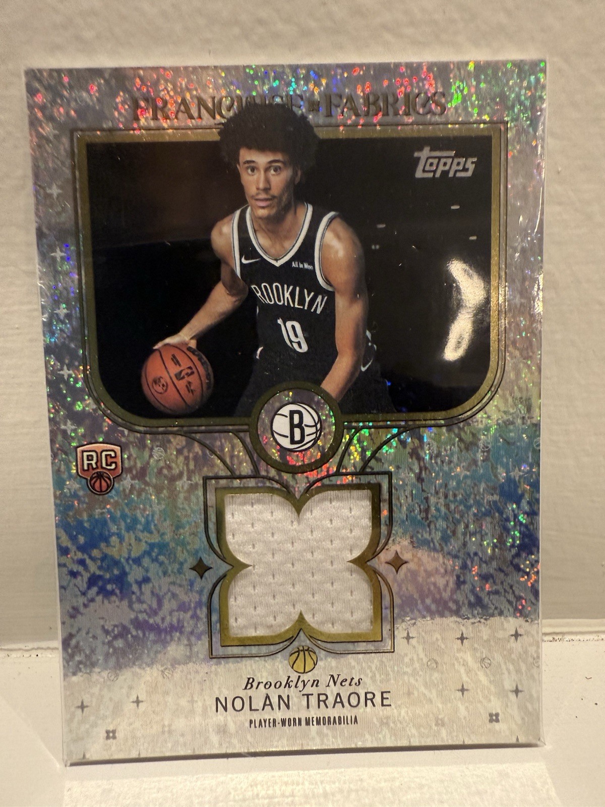 2025/26 Topps Nolan Traore Franchise Fabrics Holo Foil FF-NT Brooklyn Nets