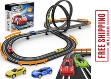 Slot Car Race Track Set Electric Powered Race Track Dual Racing Car Track Set