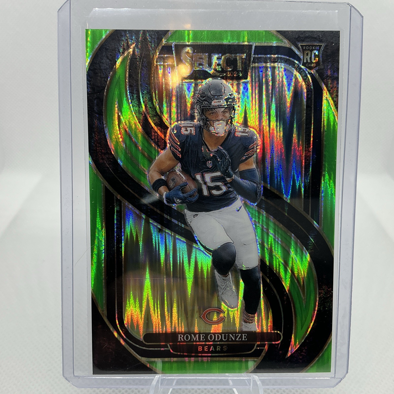 2024 Panini Select Neon Green Shock Rome Odunze RC 076/499 #136