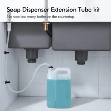 Kitchen Sink Soap Dispenser Extension Tube Kit with Check Valve, Under-Sink &...