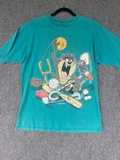 Vintage 1995 Sun Sportswear Taz Looney Tunes Sports T-Shirt XL Teal
