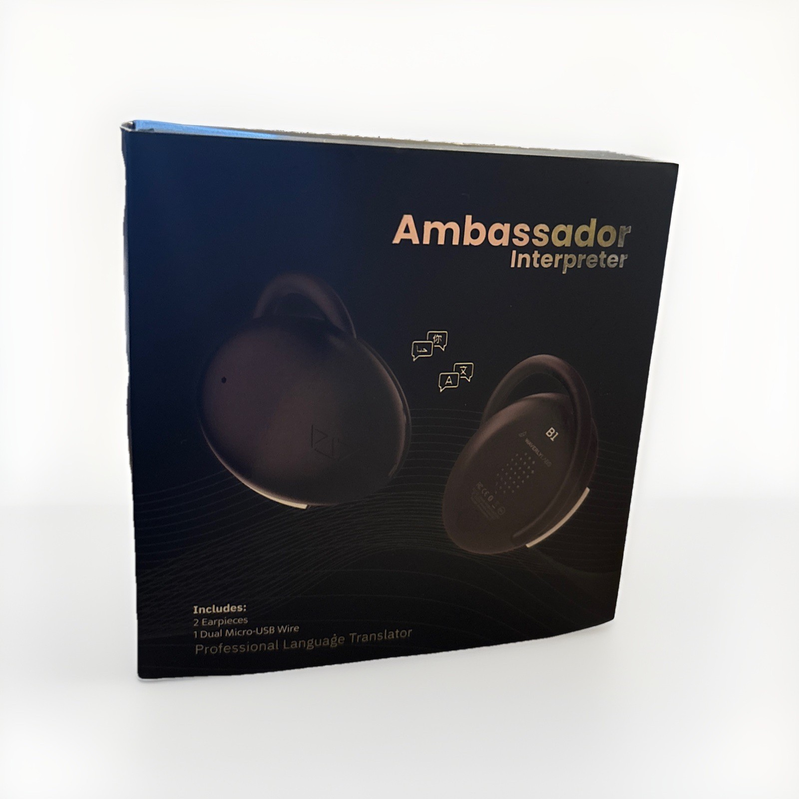 Waverly Labs Ambassador Interpreter Translator. 2 earpieces 