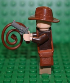 LEGO Indiana Jones Minifigure  w/ Whip & Weapon 7627 7623 7624 7625 7626 #3