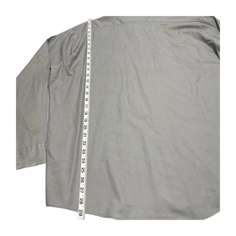 Haband точка воротник карман серый платье рубашка с длинными рукавами мужской размер 17,5 34/35 - Изображение 4 из 4