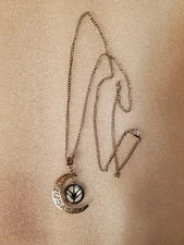 Ethereal Silver Crescent Moon Pendant Fashion Necklace