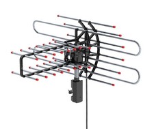 990 Miles Outdoor TV Antenna Motorized Amplified V/UHF HDTV 1080P 4K 360° Rotate