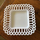 Vintage Westmoreland Milk Glass Square Plate 8.25”