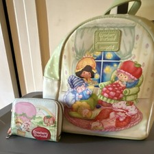 Loungefly Strawberry Shortcake Mini Backpack  Wallet Set Multicolor