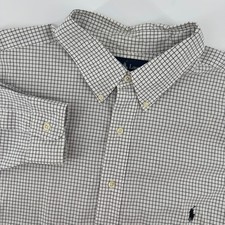Ralph Lauren Men's Classic Fit Gingham Check Button Down Shirt 2XB Big