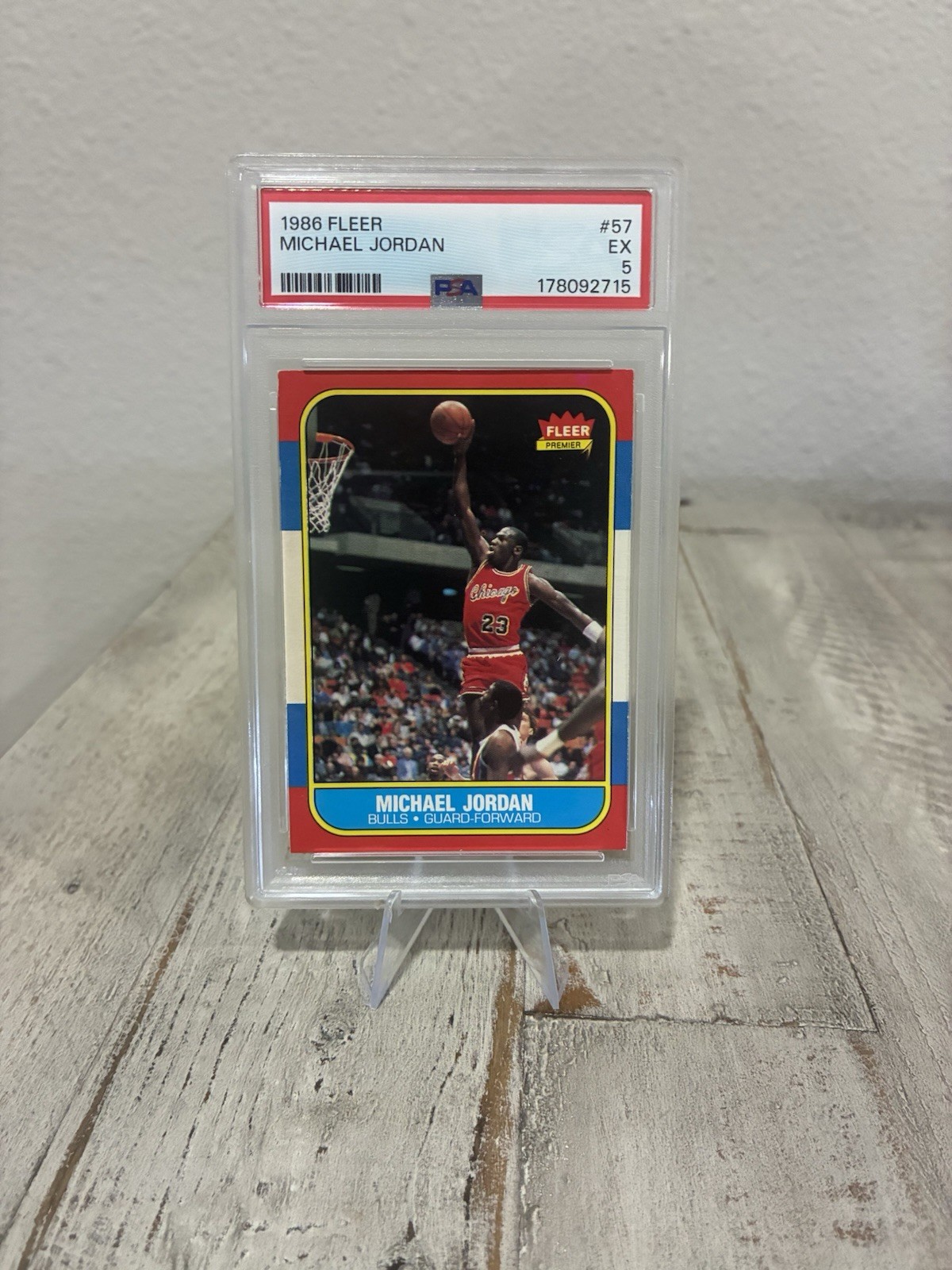 1986-87 Fleer - Michael Jordan #57 (RC) PSA 5. Centered!