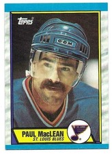 PAUL MACLEAN 1989-90 TOPPS CARD NEAR MINT+ CONDITION