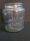 Vintage Milkose Brand Malted Milk Glass Jar Container Antique