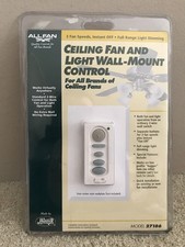 Hunter 27186 Ceiling Fan & Light Wall-Mount Control Dimmer for All Fans Sealed