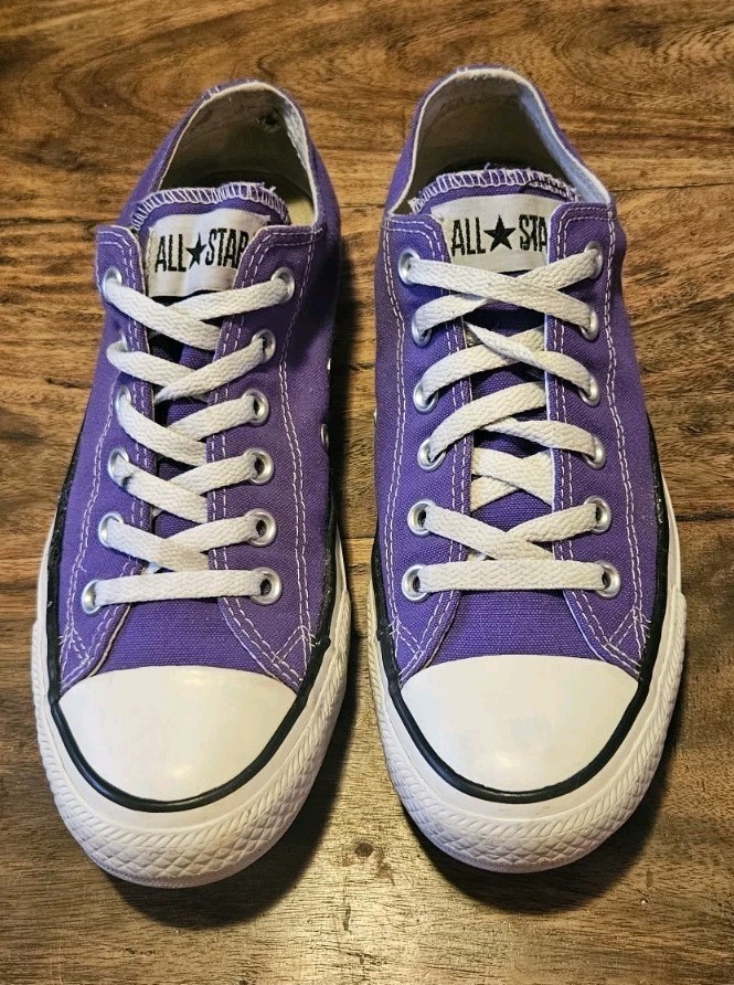 Converse Chuck Taylor All Star Low Top Purple Canvas Sneakers Unisex 6/8 EU39 thumbnail 3