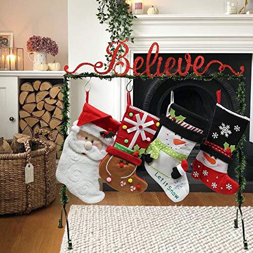 FORUP Believe Christmas Stocking Holder Stand Hangers eBay