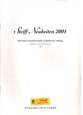 Steiff Nowości 2001 "Przedmioty kolekcjonerskie w limitowanej edycji", broszura, ceny