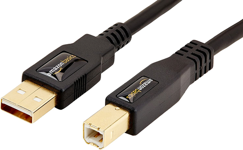 Basics USB-A to USB-B 2.0 Cable for Printer or External Hard Drive 16 Foot Black - Picture 1 of 1