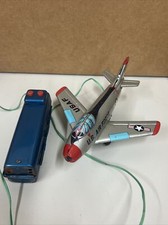 Japan Louis Marx Tin Litho USAF Fighter Jet Battery-op K-83