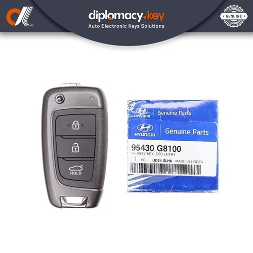 Genuine Hyundai Azera 2018-2019 Remote Flip Key 3 Buttons 434MHz 95430-G8100 - 第 1/3 張圖片