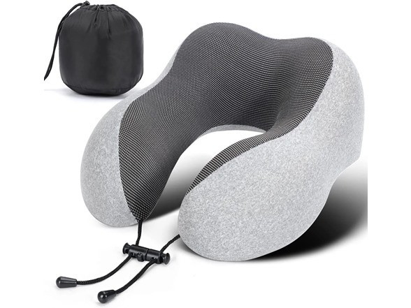 Almohada de viaje para el cuello almohada autoinflable ligera para dormir NUEVO