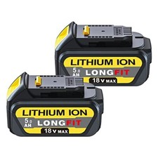 2 pz 18V 5.0Ah sostituzione della batteria di ricambio per Dewalt compatibile co