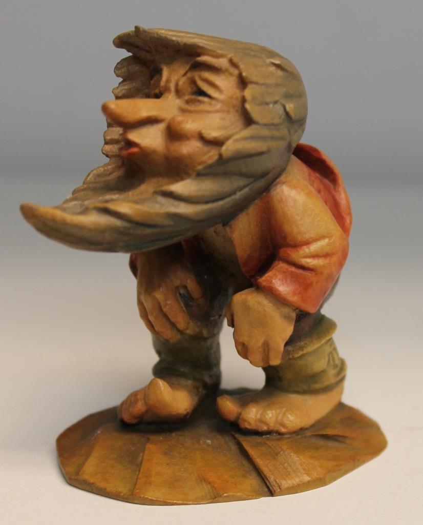 ANRI Troll Little Folk Salvans Weatherman Beard Blowing Wood Hand