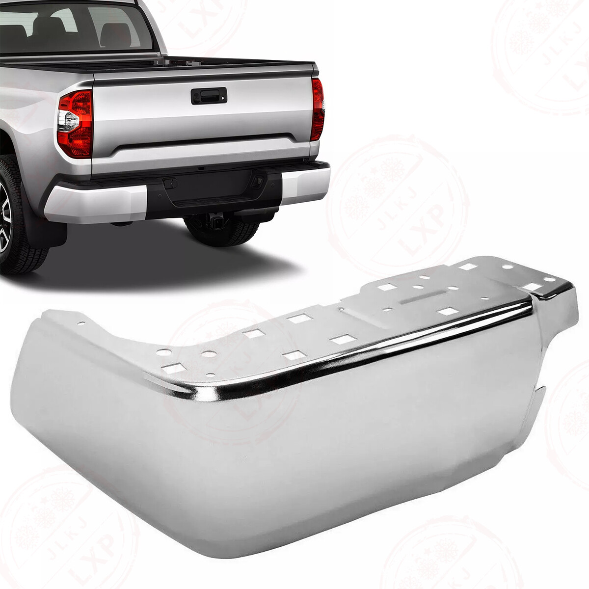 Rear Driver Bumper End For Toyota Tundra 2014-2021 2008 Chrome Steel #521520C030