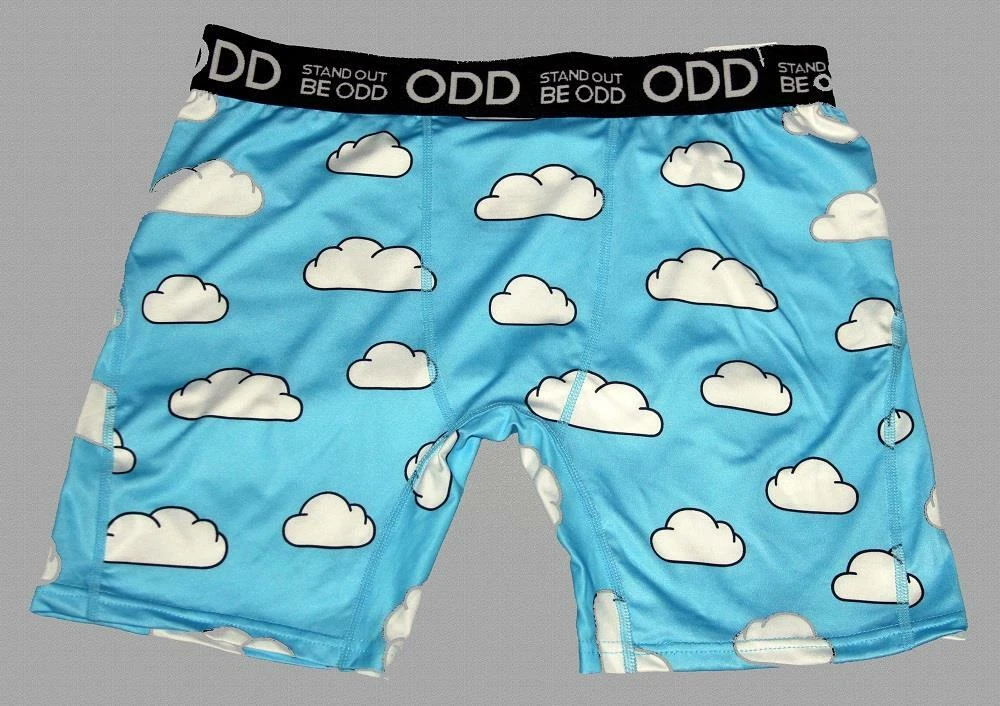 ODD STAND OUT BE ODD Light Blue White Clouds Boxer Briefs Men's Sizes NWT