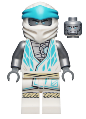 ニ胡 LEGO Ninjago Minifigure White Zane ZX with Gold Helmet 30086