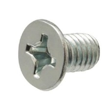 M6 X 16 PHILLIPS FLAT HEAD ZINC MACHINE SCREW (8 pcs) M6 X 16 MM MADE IN USA